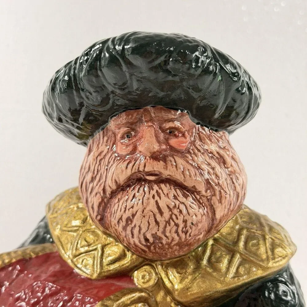 Atlantic Mold Ceramic Santa Claus Vintage Old World Christmas Figurine Quilt 9